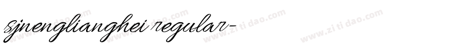 sjnenglianghei regular字体转换